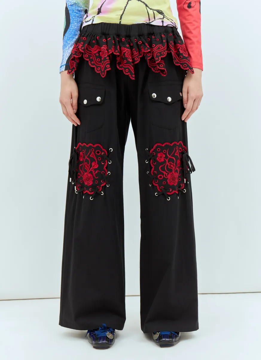 Frill Cotton Pants