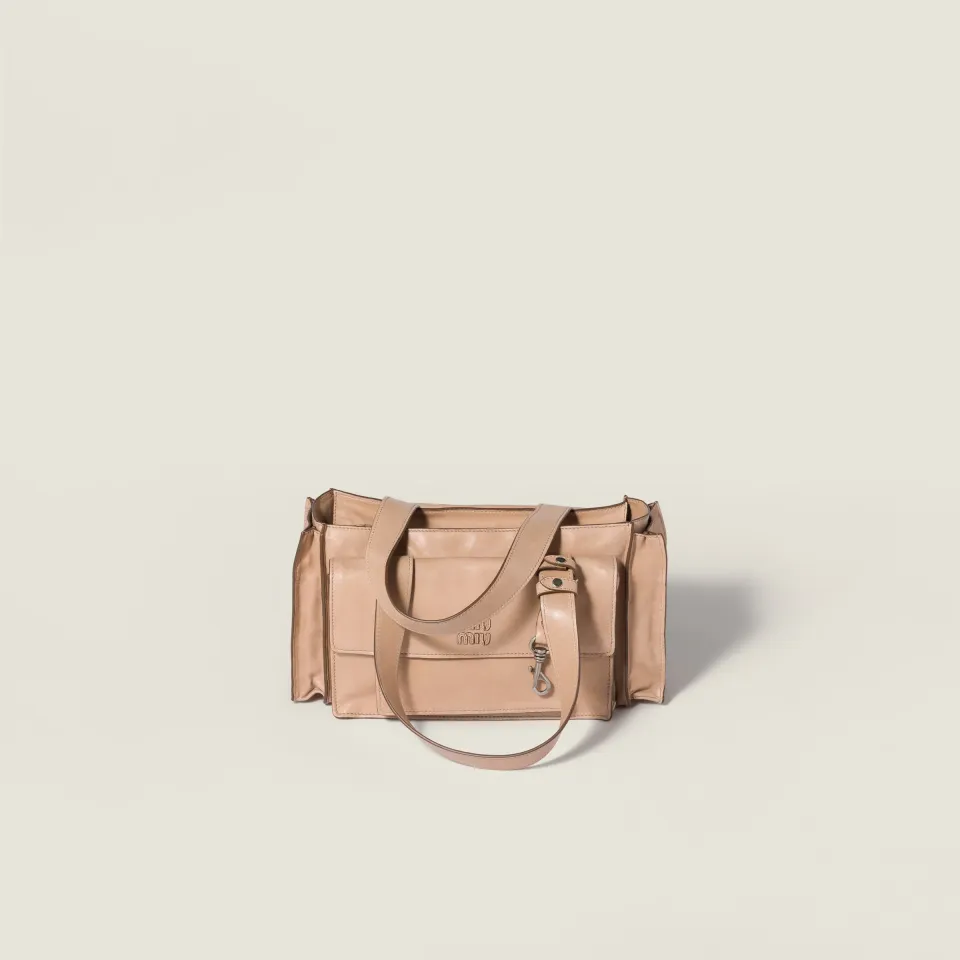 Utilitaire nappa leather shopping bag