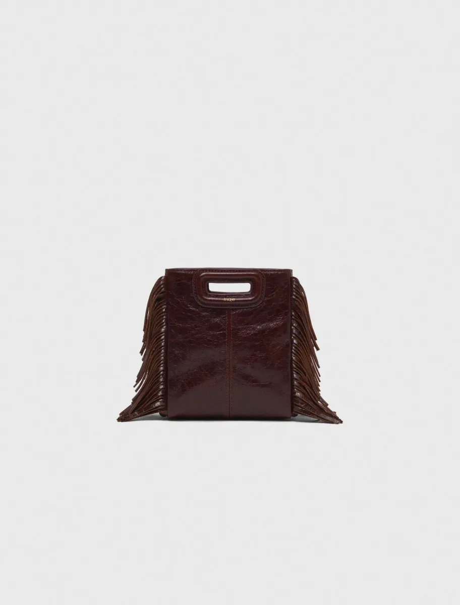 Crackled leather mini M bag