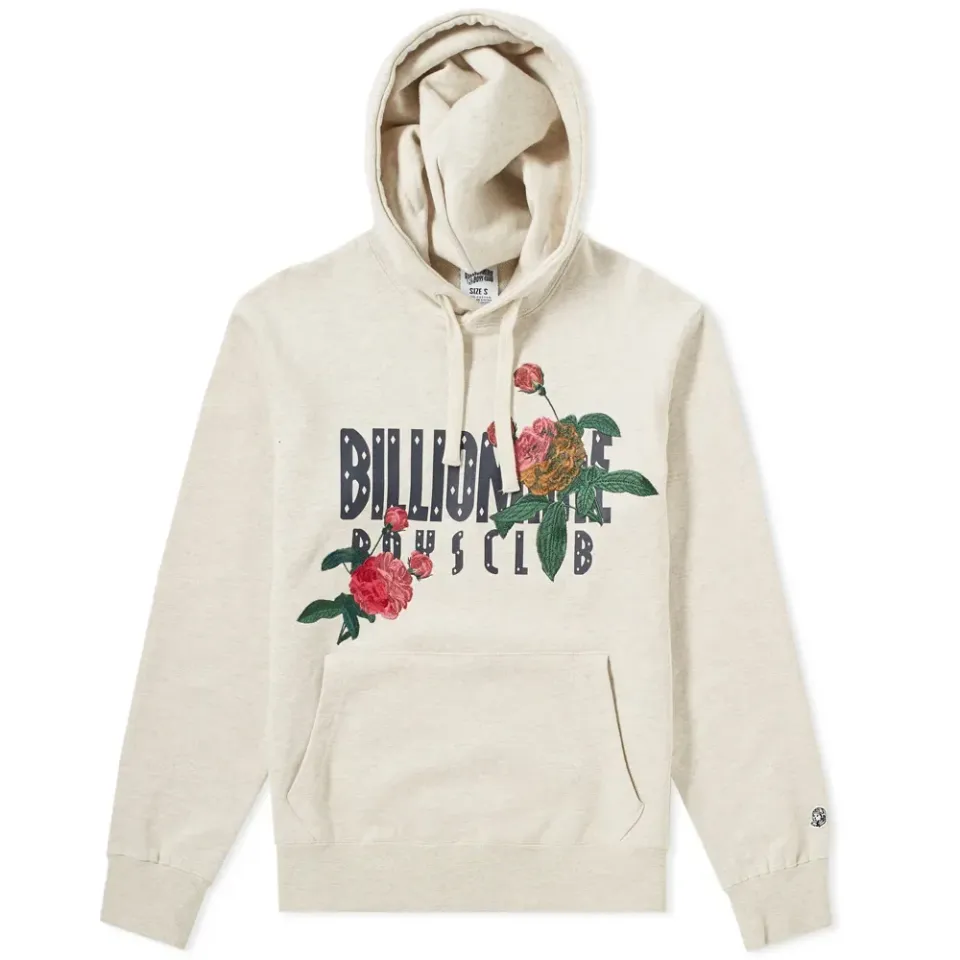 Embroidered Floral Popover Hoody