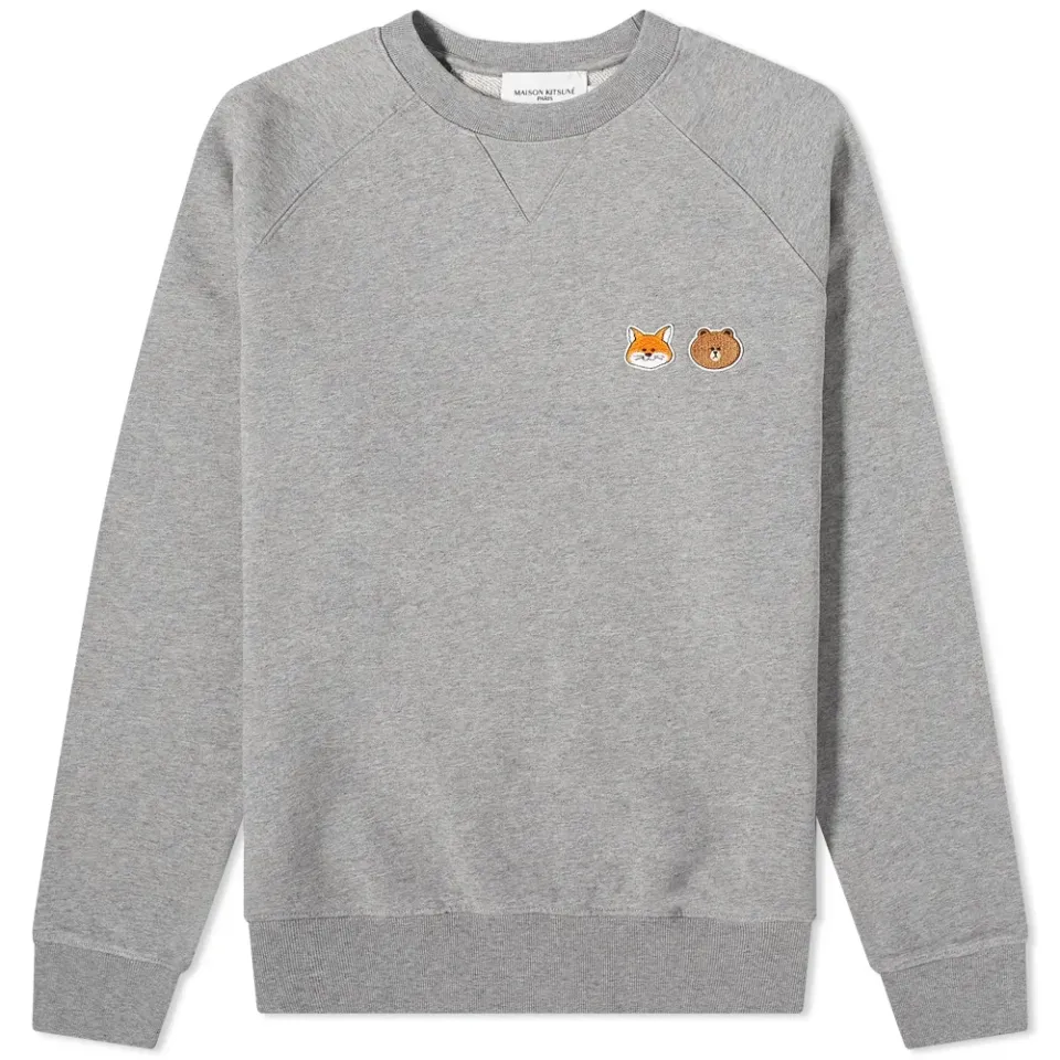 Maison Kitsuné x Line Friends Kitsuné Small Patch Crew Swe