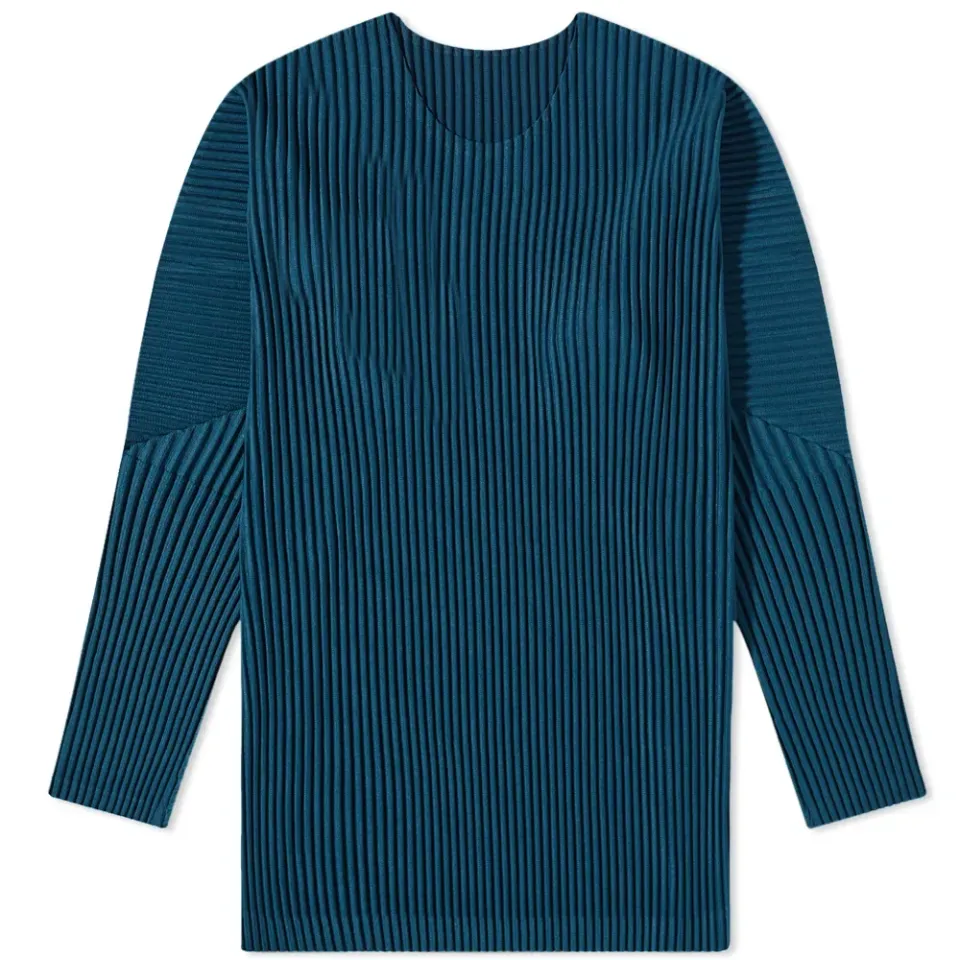 Long Sleeve Pleat T-Shirt