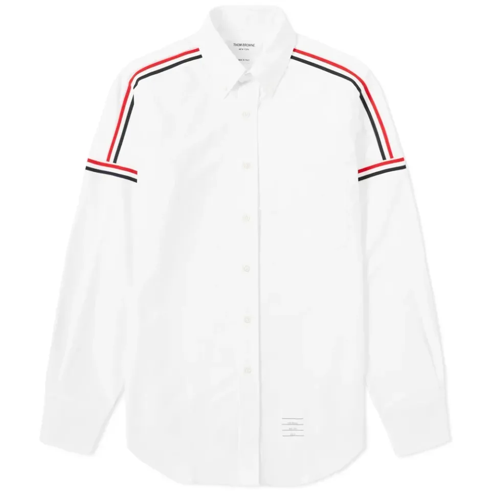 Grosgrain Shoulder Stripe Oxford Shirt