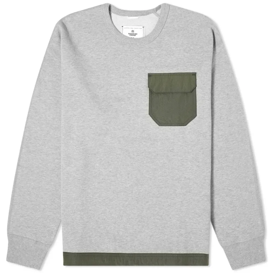 Nylon Patch Crew Sweat