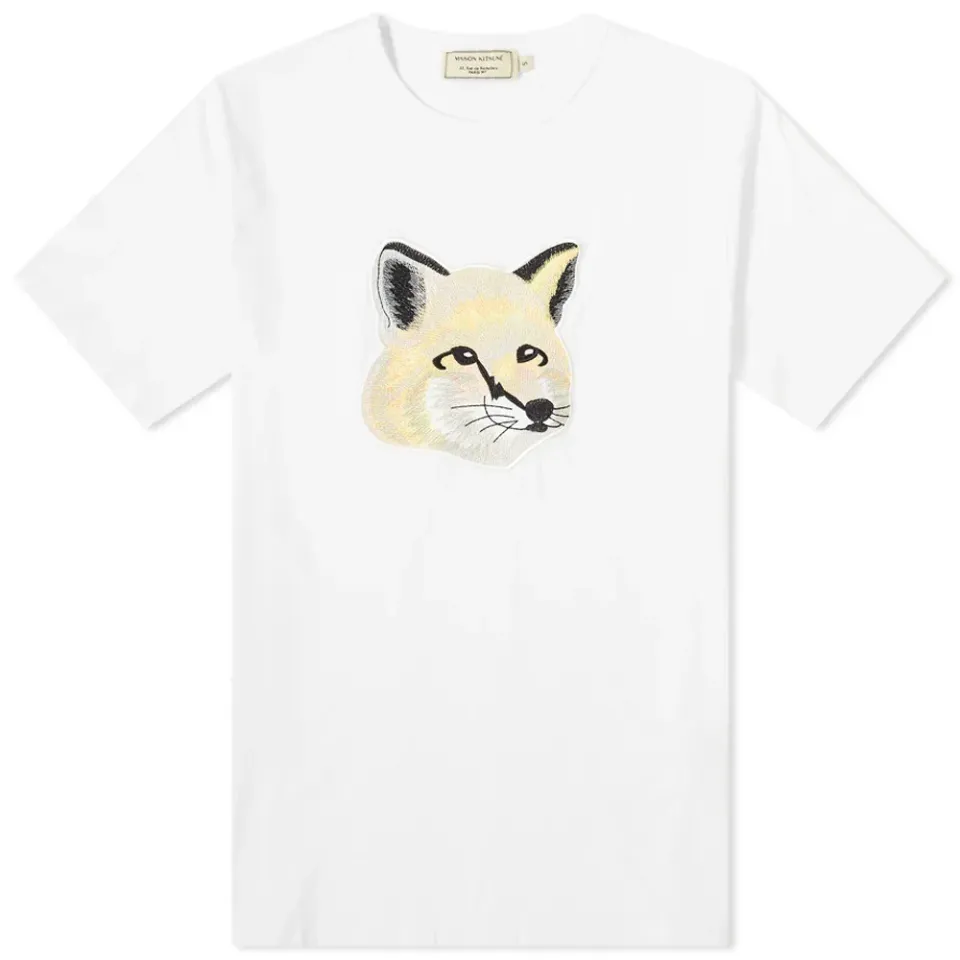 Maison Kitsuné Pastel Fox Head Embroidered Tee