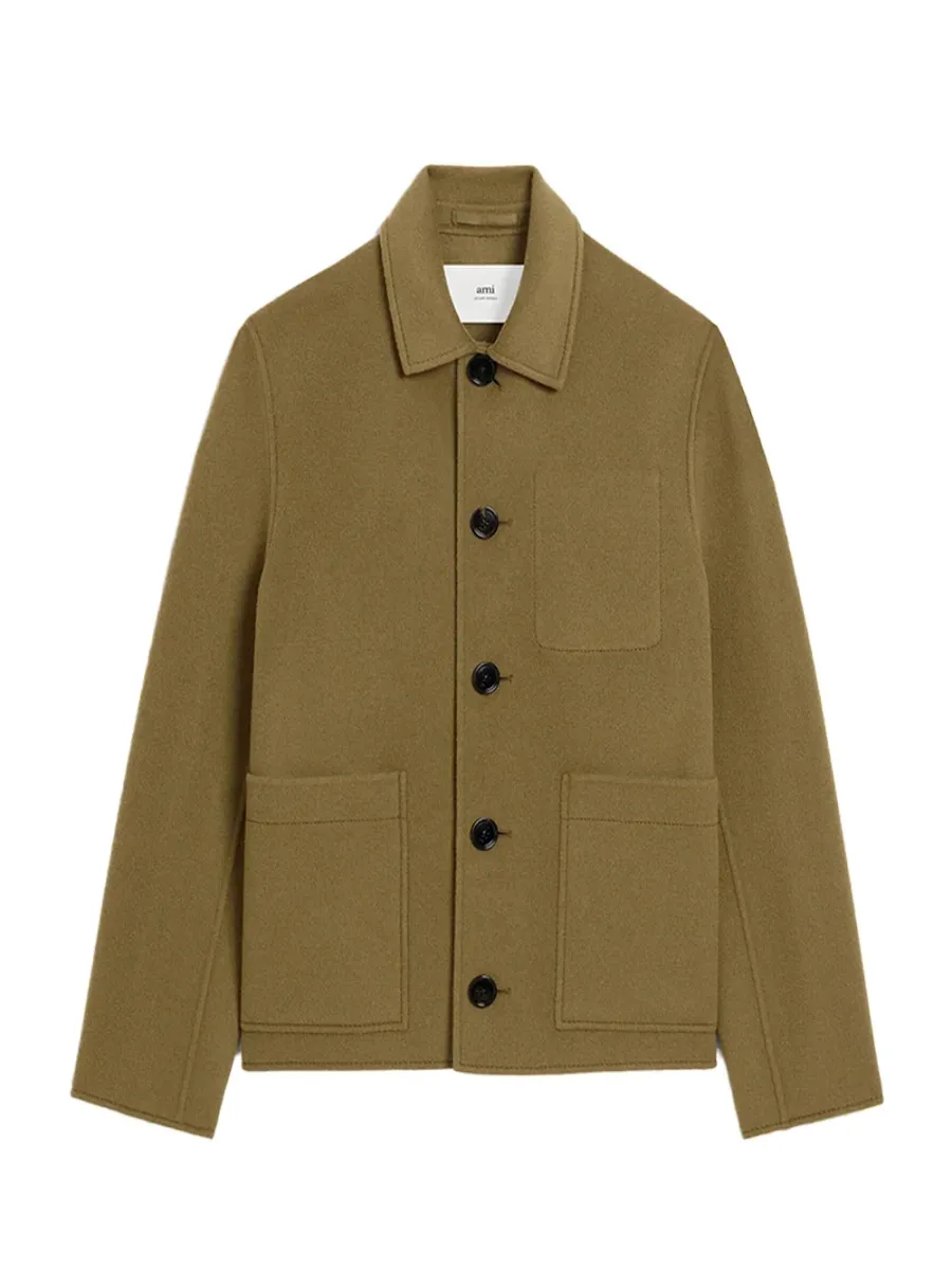 wool boxy jacket Bronze