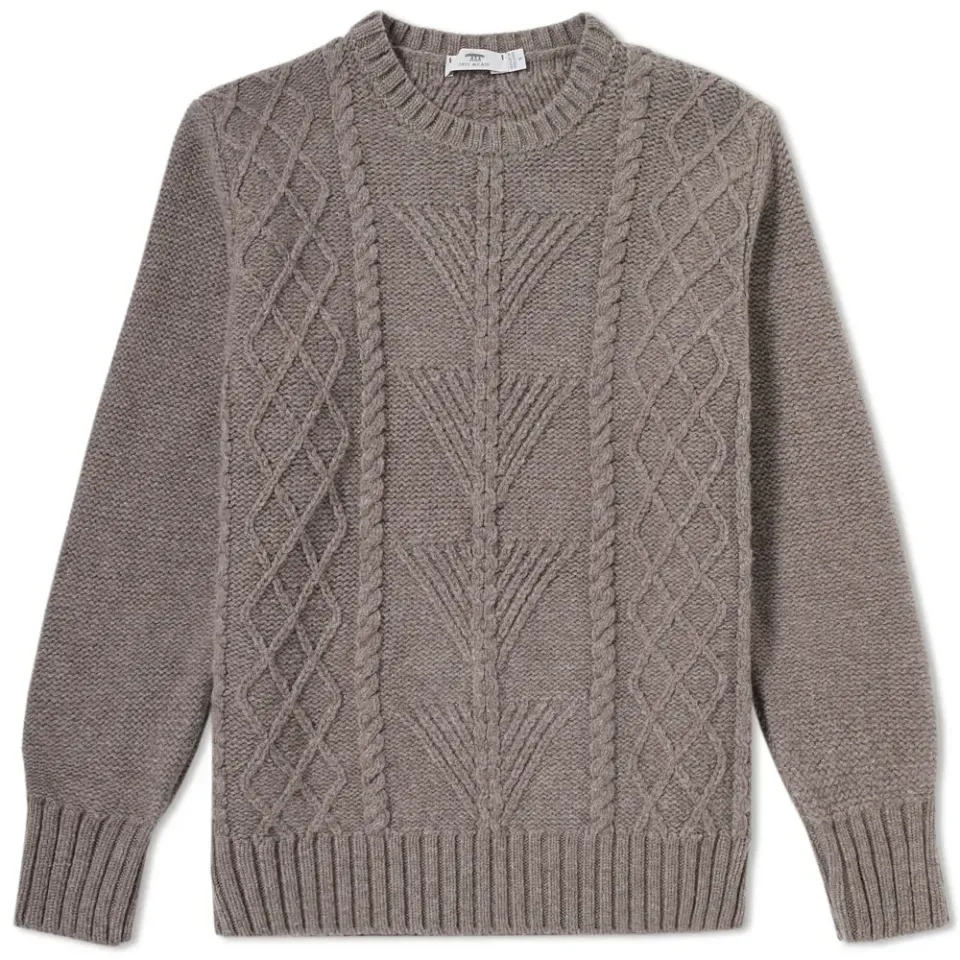 Inis Meáin Fern Cable Crew Neck Sweat