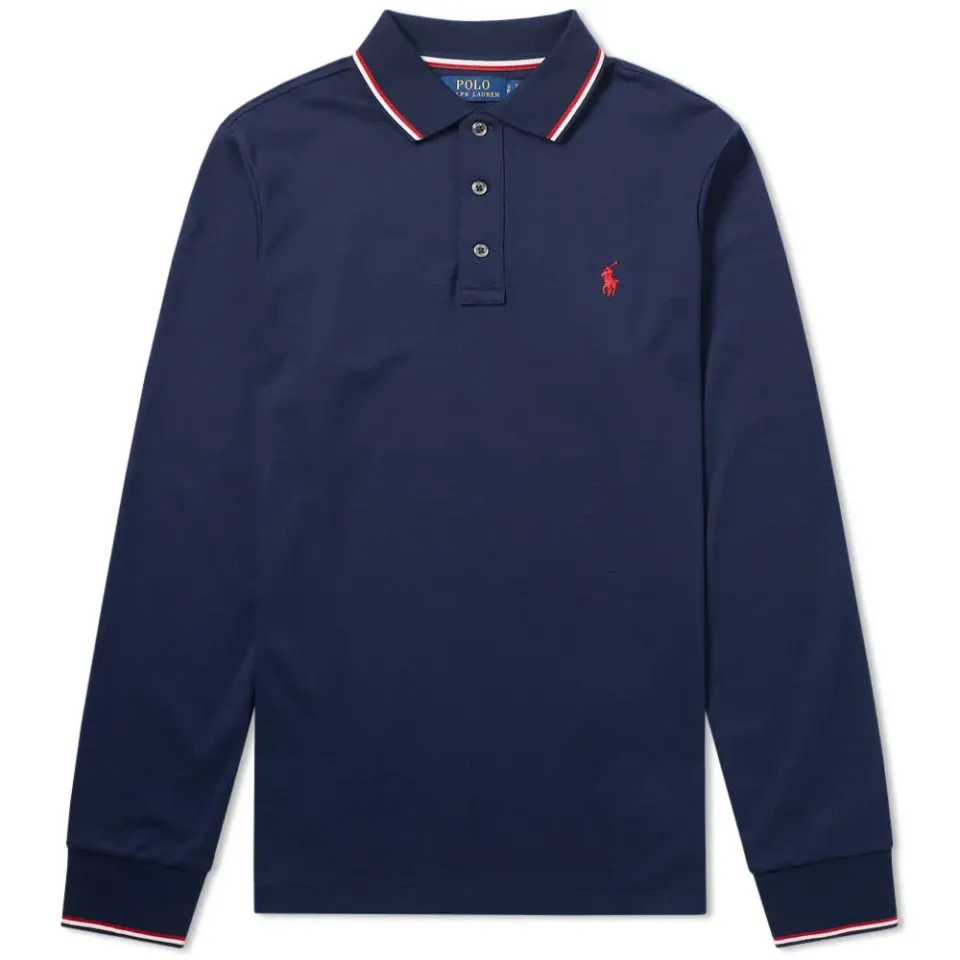 Long Sleeve RWB Tipped Polo
