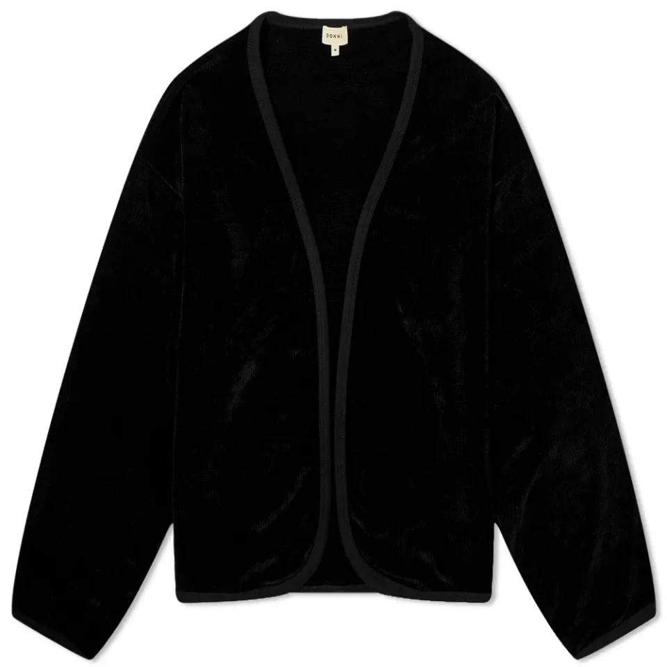 DONNI. Chenille Crop Cardigan