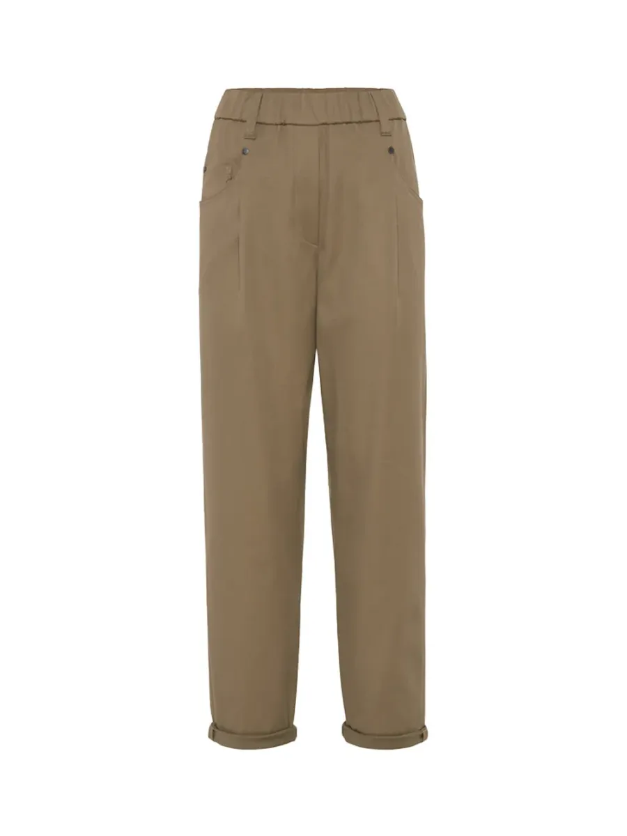 Women baggy trousers Brown
