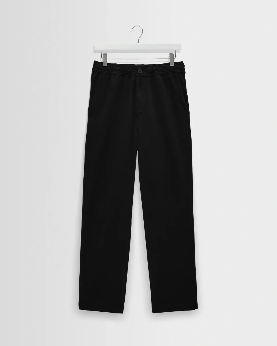 Hyde - Black Organic Cotton Twill Straight Fit Trousers