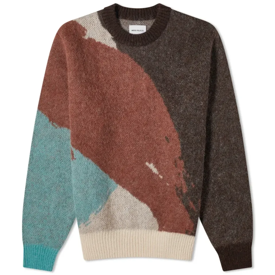 Arild Alpaca Mohair Jacquard Crew Jumper
