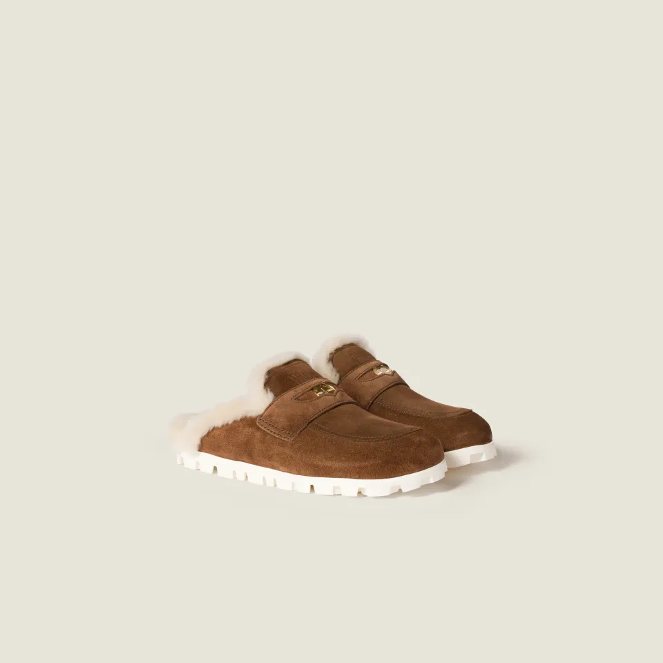 Suede mules