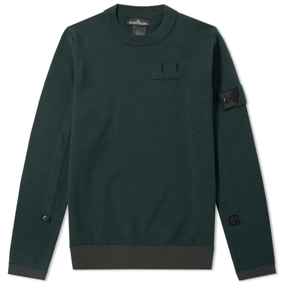 Wool Stretch Nylon Crew Knit