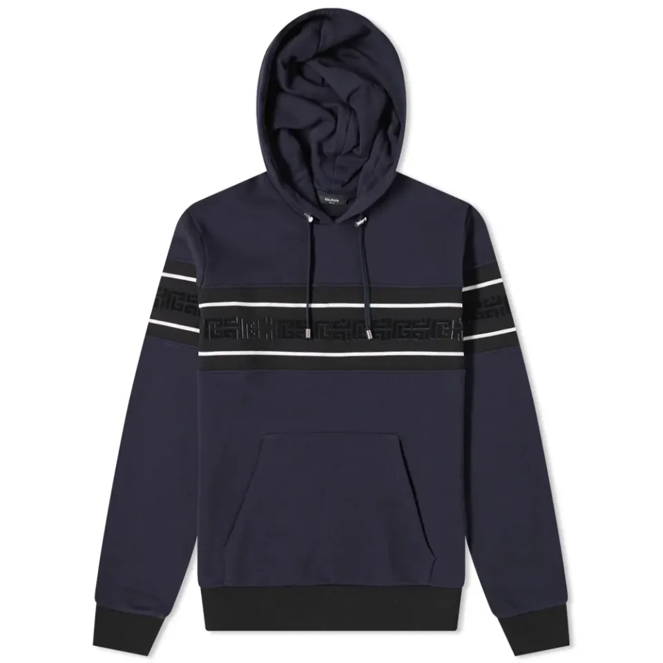 Monogram Flocked Popover Hoodie