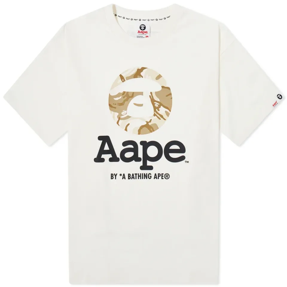 AAPE Green Camo Moon Face T-Shirt