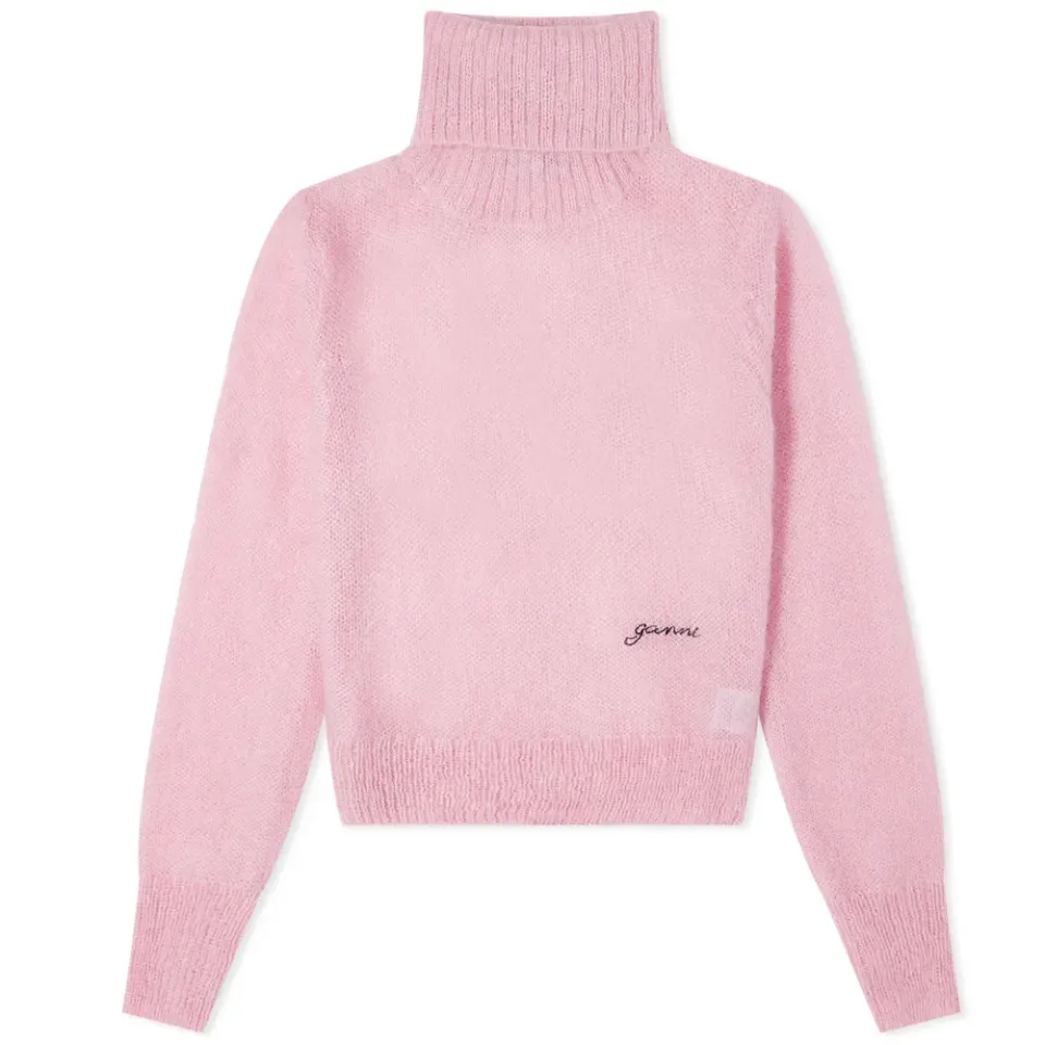 Mohair Highneck Logo Jumper