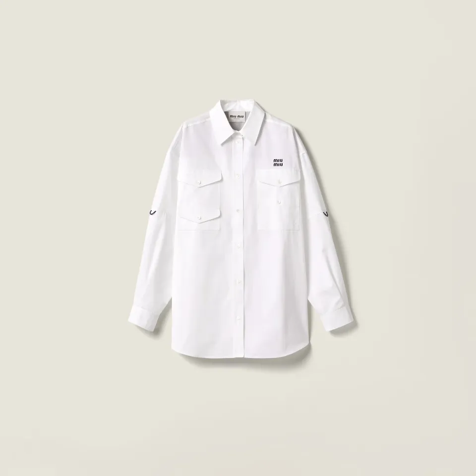 Poplin shirt-dress