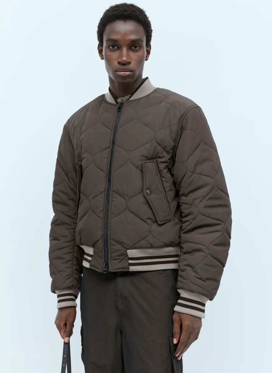 Quilted Zip Bomber jacket