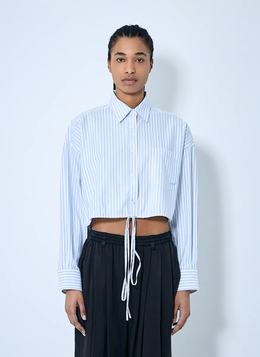 Crop Button-Down Shirt