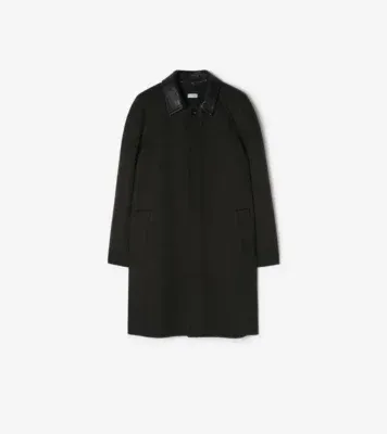 Mid-length Wool Cashmere Parkbury Car Coat in Chocolate brown