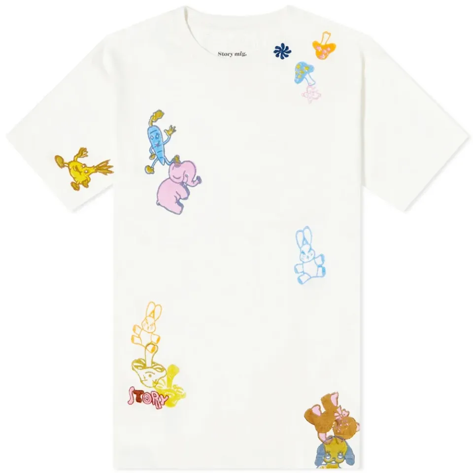 Story mfg. Short Sleeved Grateful Print T-Shirt
