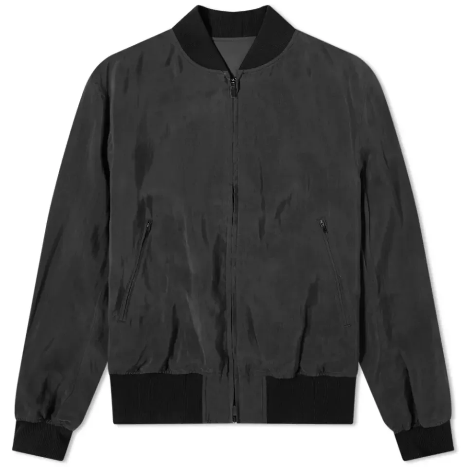 Shade Sanded Cupro Bomber Jacket