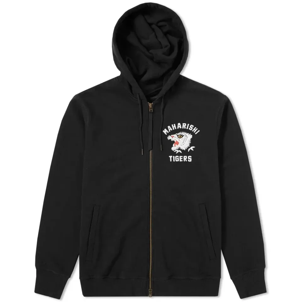 White Tiger Chest Hooded Sweat
