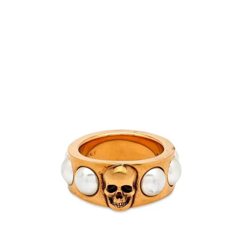 Pearl And Skull Ring