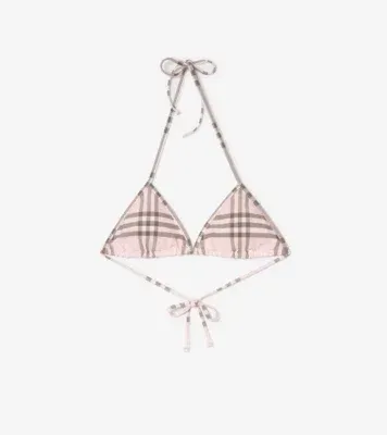 Check Bikini Top in Mallow pink - Women, Nylon