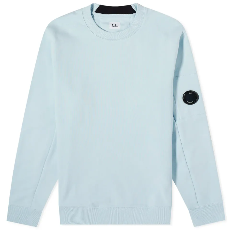 Diagonal Fleece Lens Crew Sweat
