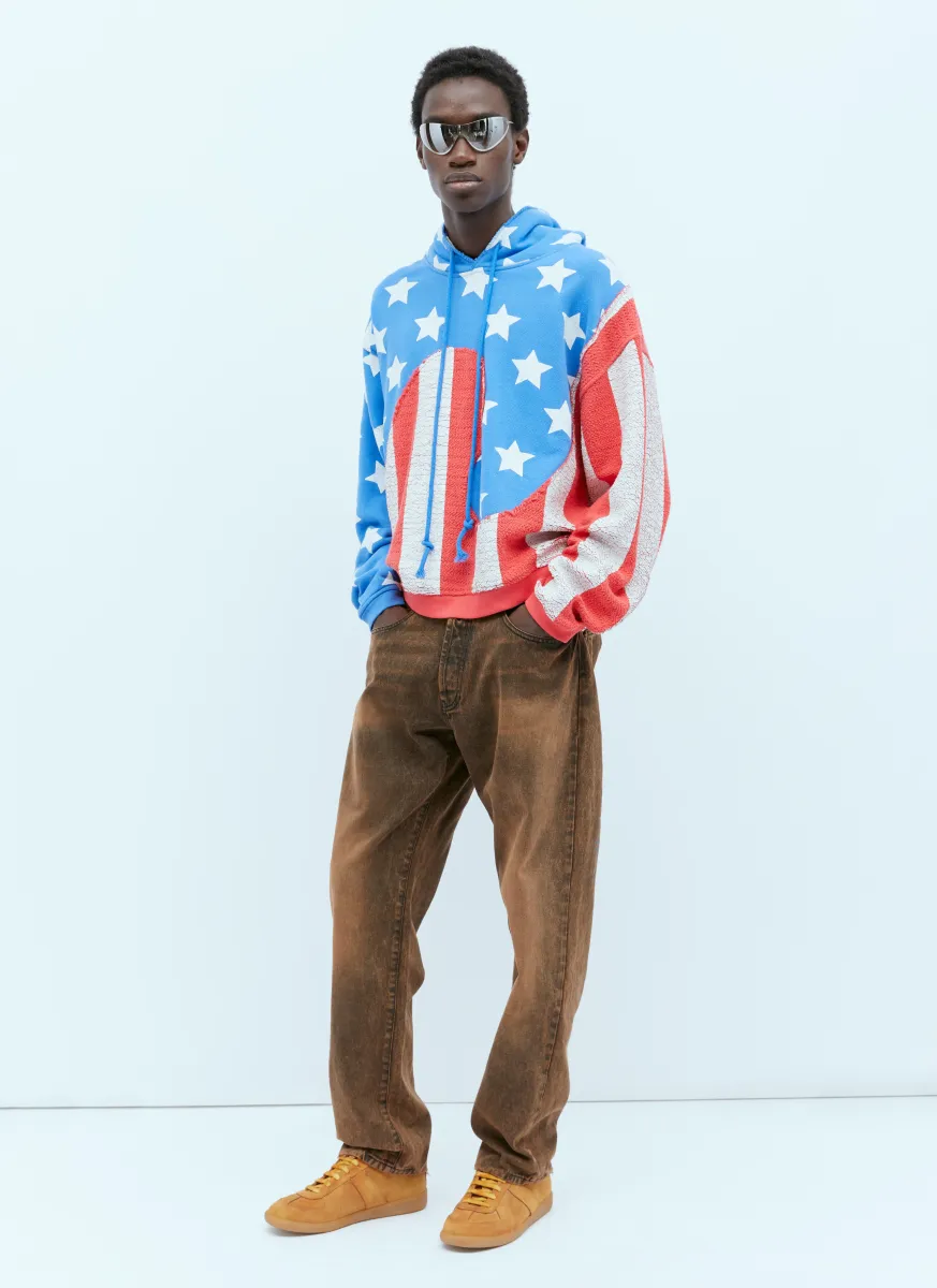 Stars And Stripe Swirls Hooded Sweatshirt