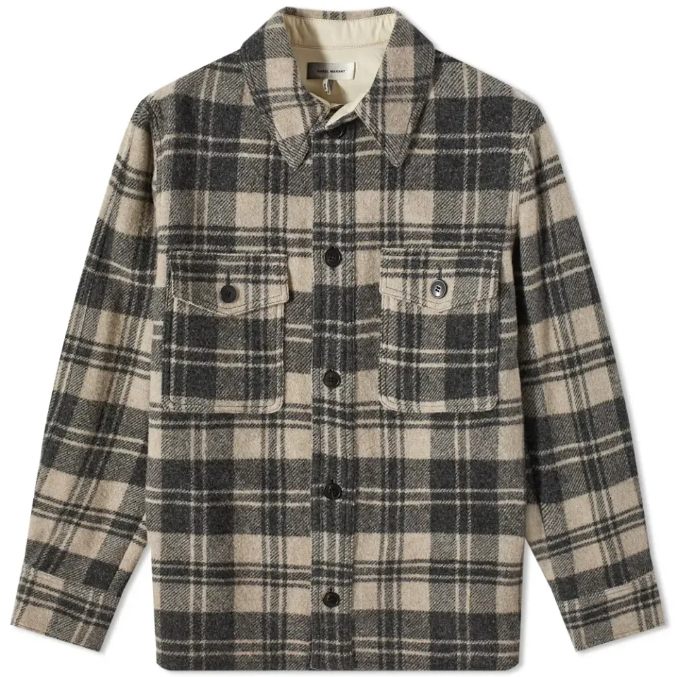 Gervon Check Wool Overshirt