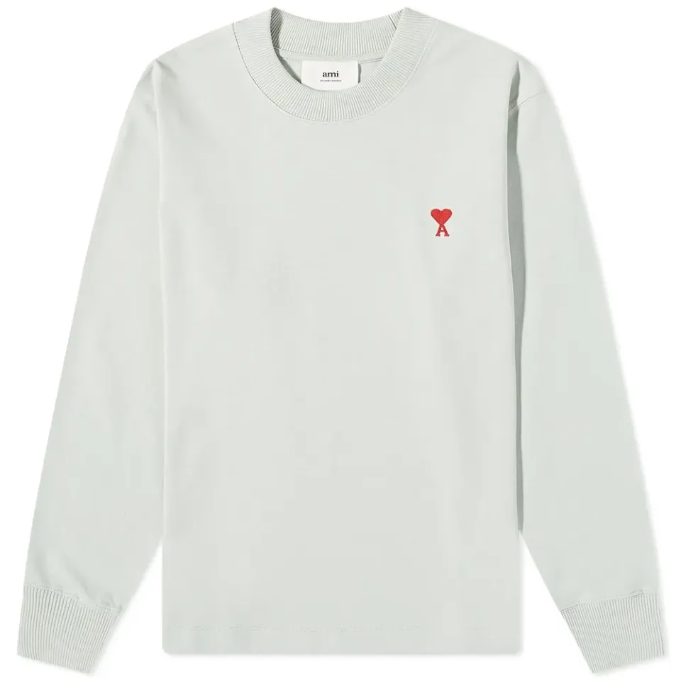 AMI Long Sleeve Small A Heart T-Shirt