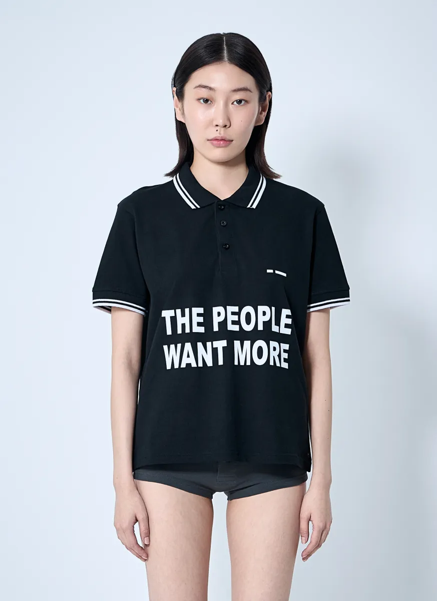 Text Print Polo Shirt
