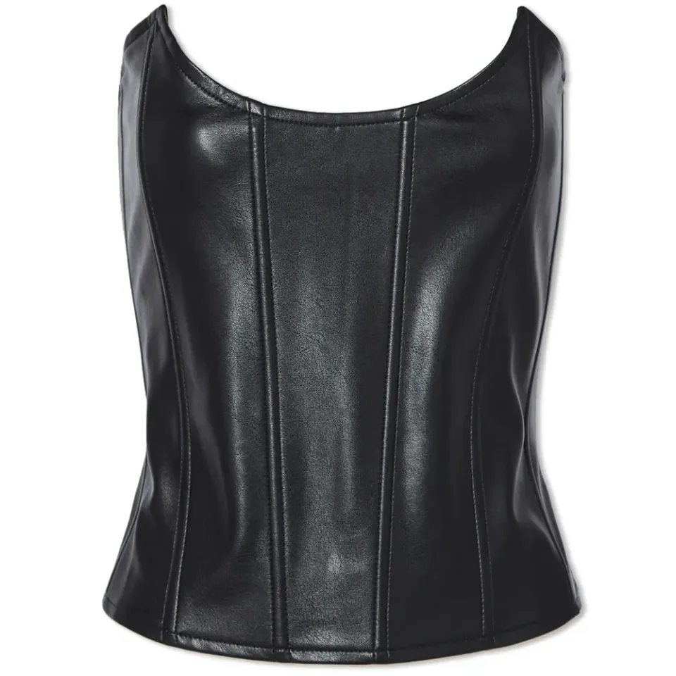 Leia Faux Leather Corset