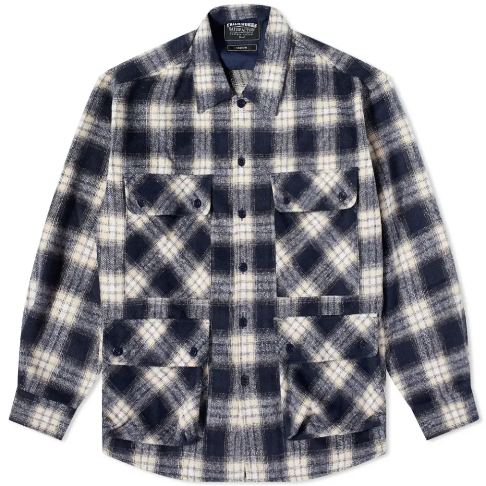 Check Multi Pocket Overshirt