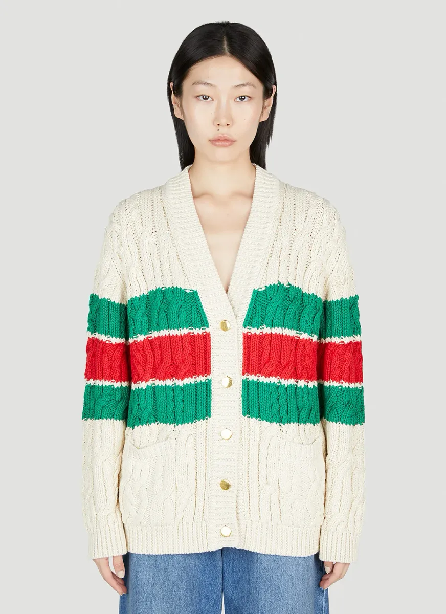 Web Stripe Cardigan
