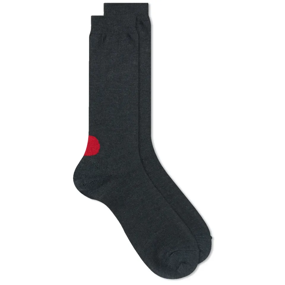 Back Japanese Flag Sock