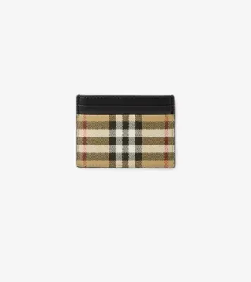 Check Card Case in Archive beige - Men, Canvas