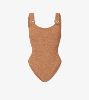 Domino Swimsuit in Metallic cocoa - Women, Nylon