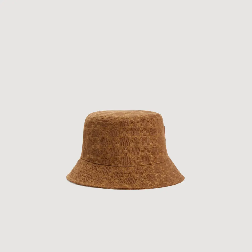 Denim bucket hat with patch