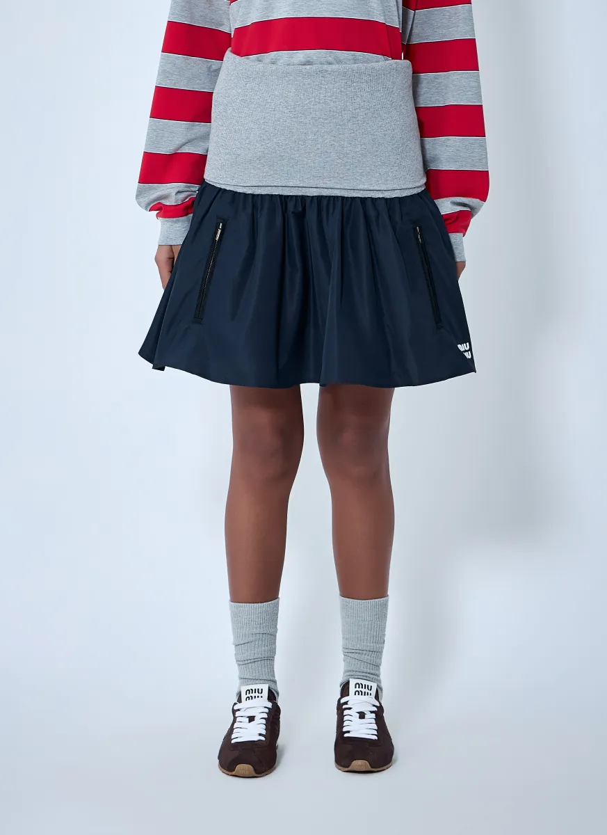 Gathered Mini Skirt