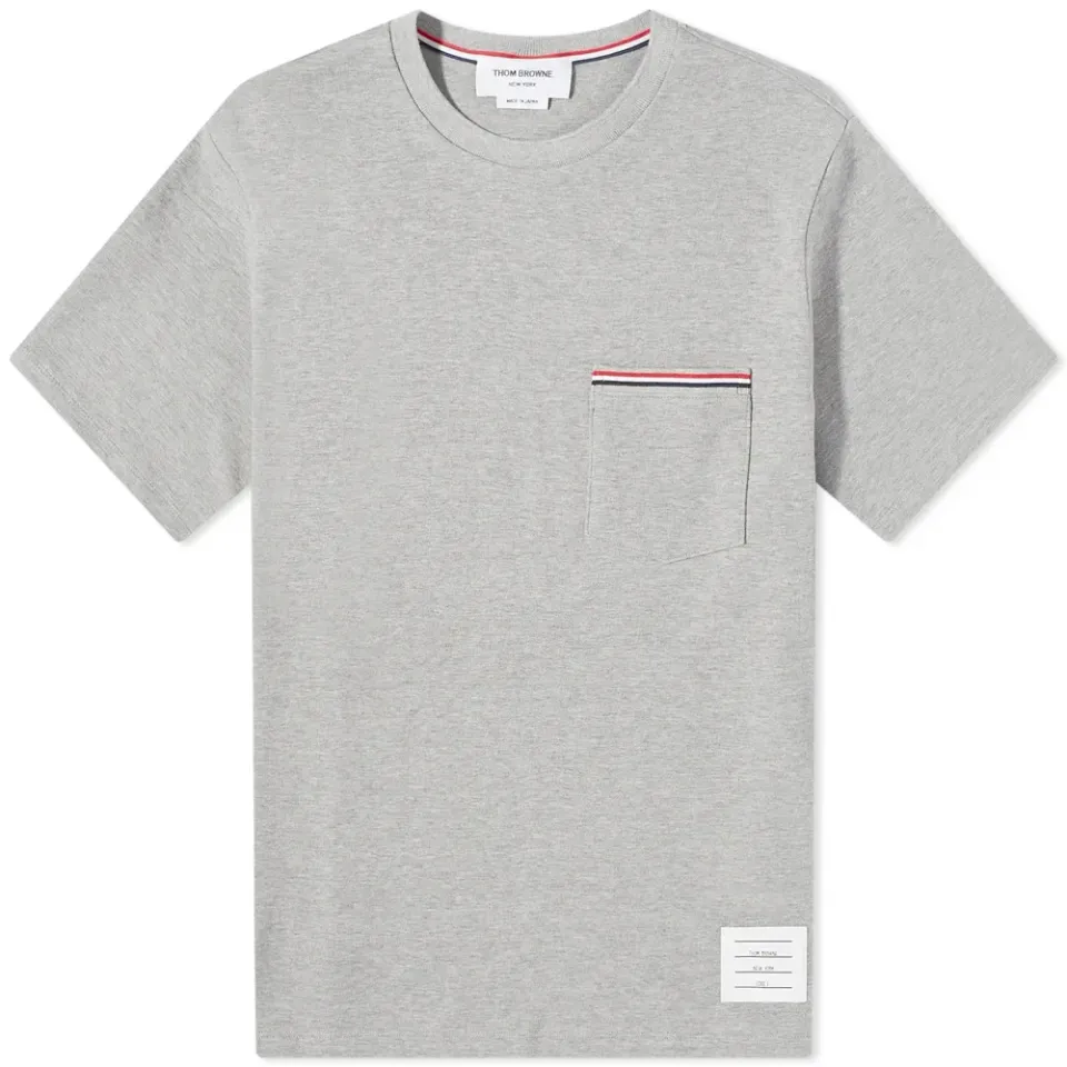 Oversized Stripe Pocket T-Shirt
