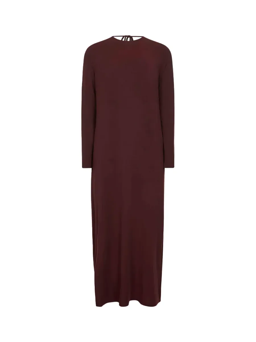 Women's Purple Dark Stretch Jersey Dea Long Dress