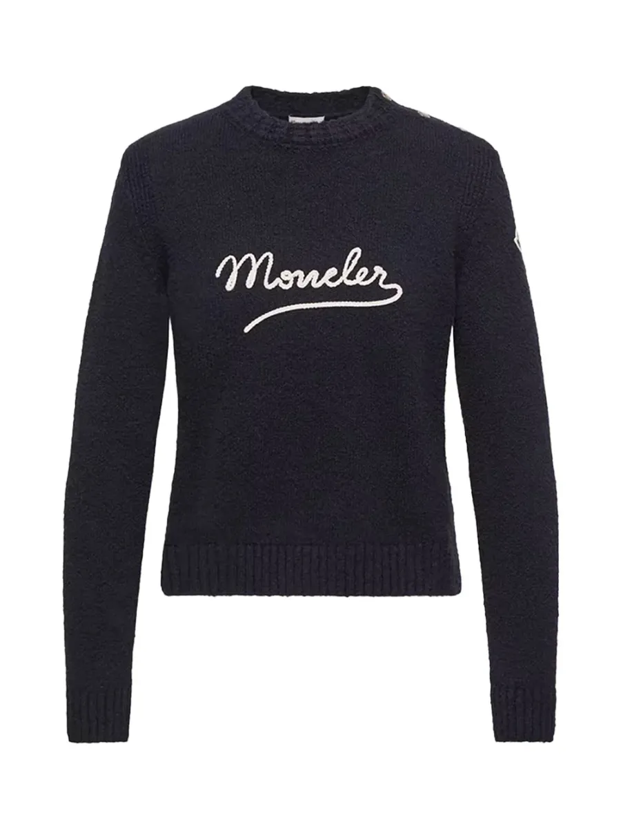 Women Girocollo Jumper Navy Blue