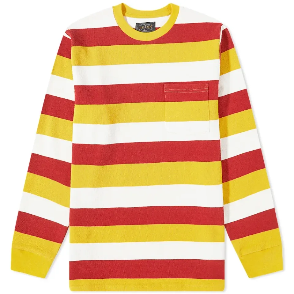 Long Sleeve Stripe Pocket T-Shirt