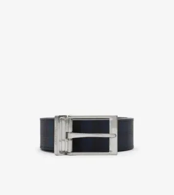Reversible Check Belt in Navy/black