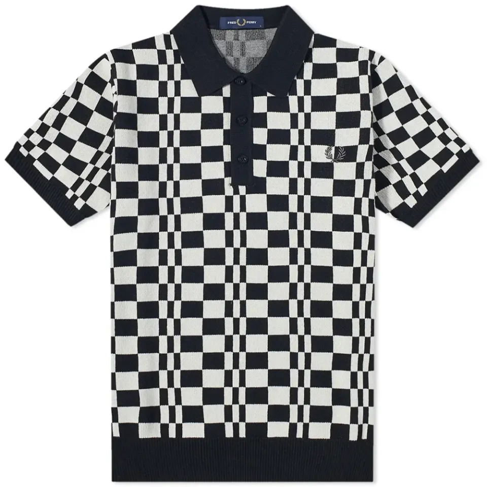 Chequerboard Knitted Shirt
