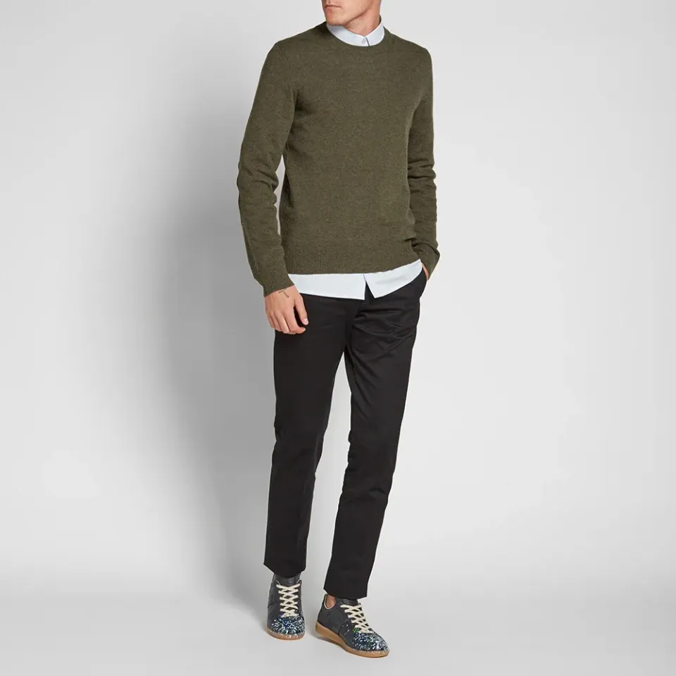 14 Elbow Patch Crew Knit